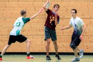 Ultimate Frisbee Abteilung beim Training