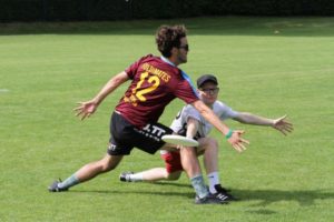 Ultimate Frisbee Abteilung beim Training