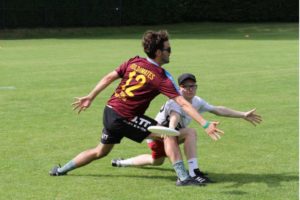 Ultimate Frisbee Abteilung beim Training