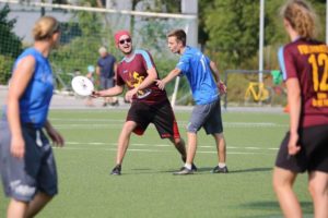 Ultimate Frisbee Abteilung beim Training